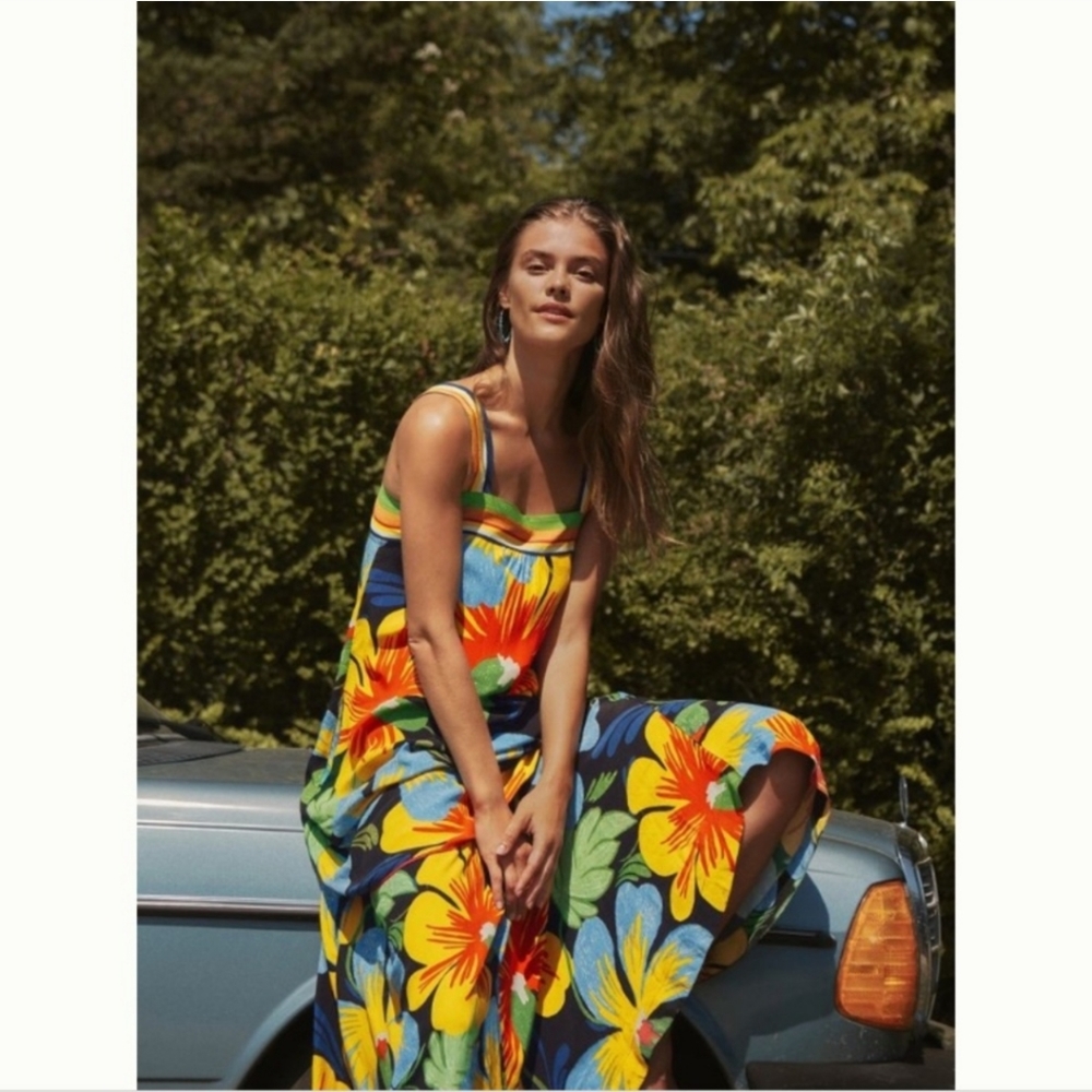 Anthropologie Maeve Nikoleta Tropical Floral Maxi Dress - Picture 2 of 10